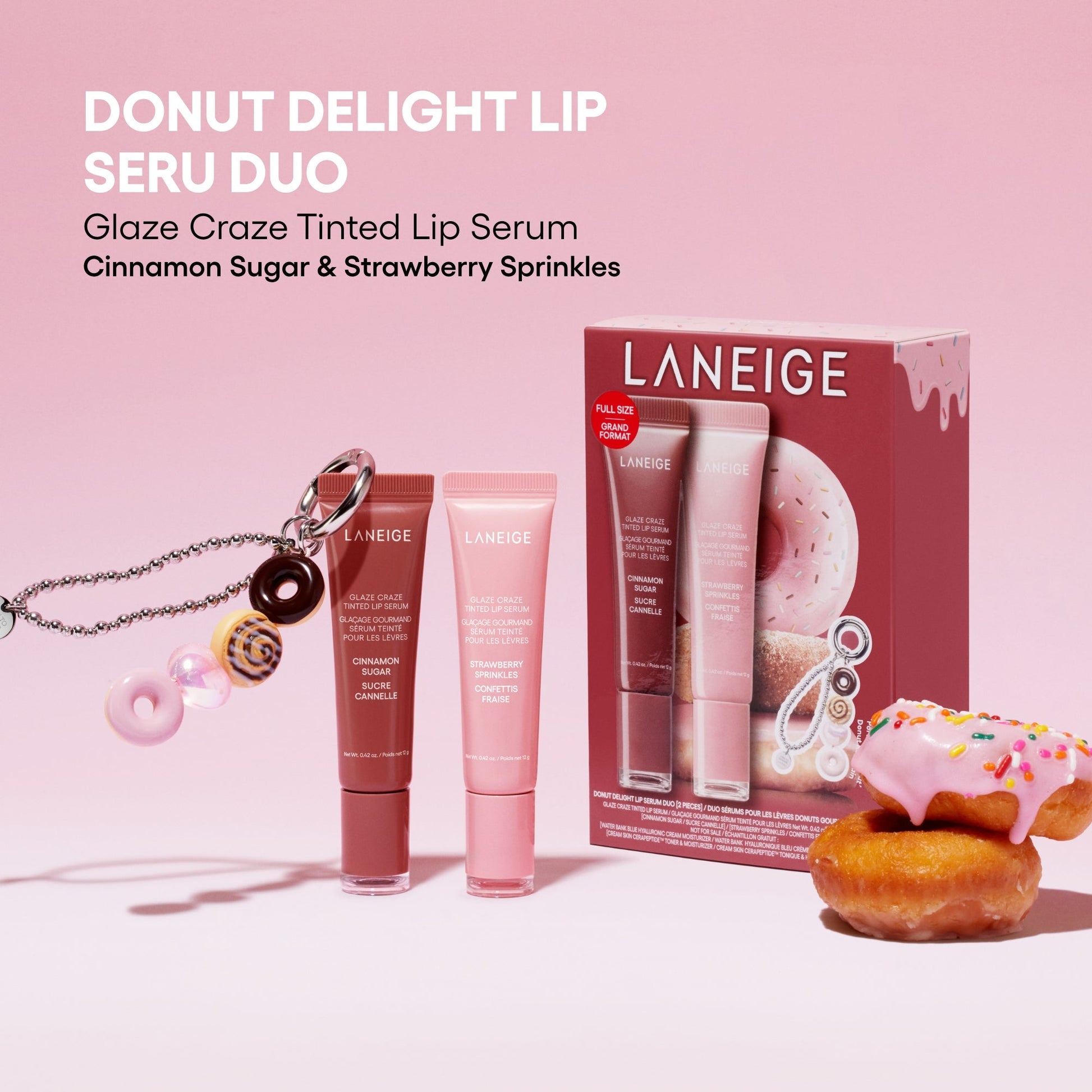 LANEIGE Donut Delight Lip Serum Duo Set - Application