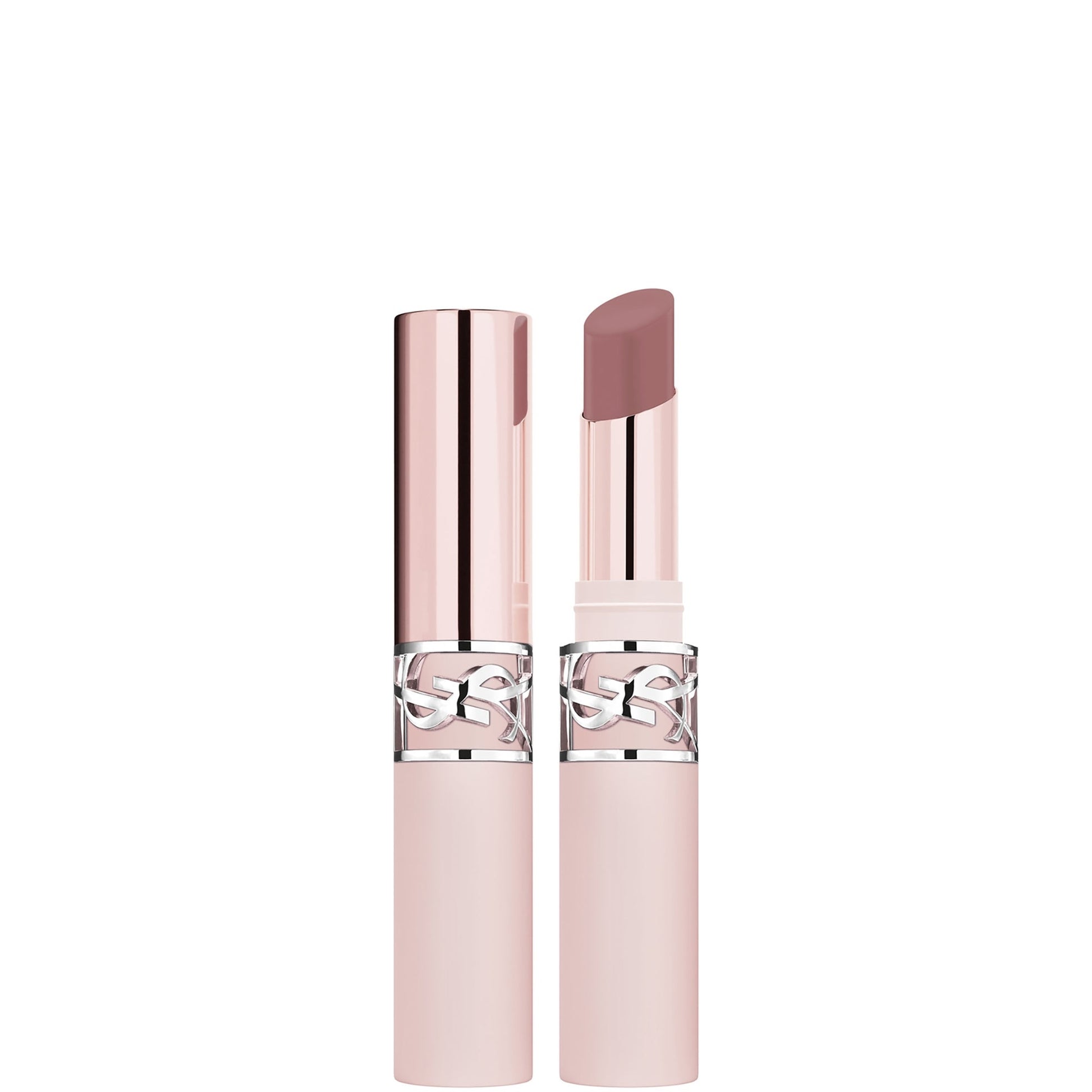 YSL Lovenude Lip Routine Duo: Lip Sculpting Liner & Blurring Lip Blusher In Undressed Pink - Application