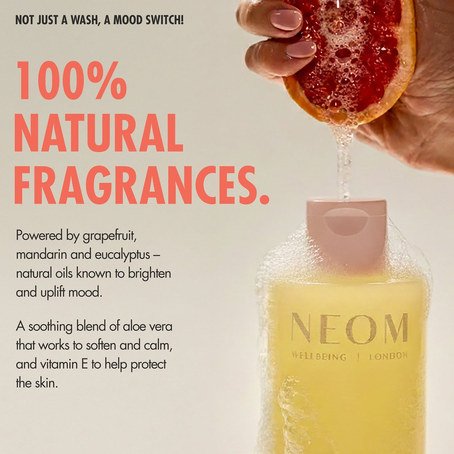 NEOM Squeeze The Day Body Wash - Application