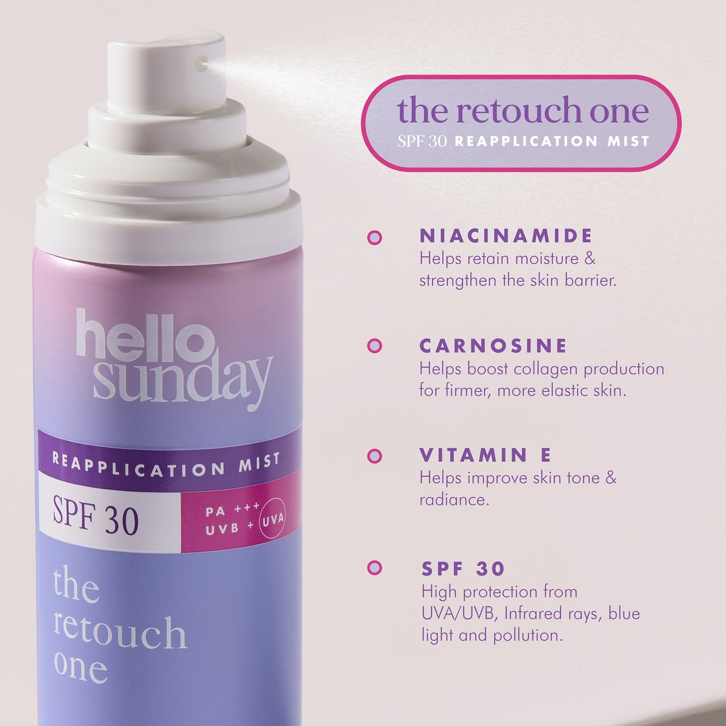 Hello Sunday The Retouch One Reapplication Mist SPF 30 - Image 4
