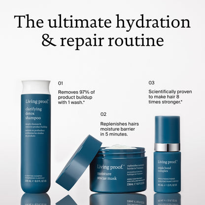 Living Proof Clarifying Detox Shampoo + Moisture Rescue Mask - Application