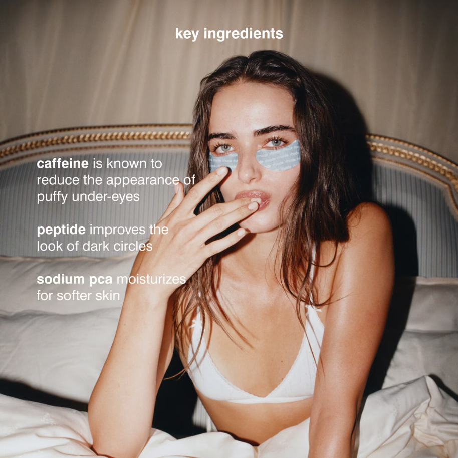 rhode Peptide Eye Prep Depuffing Eye Patches 6 Pack - Application