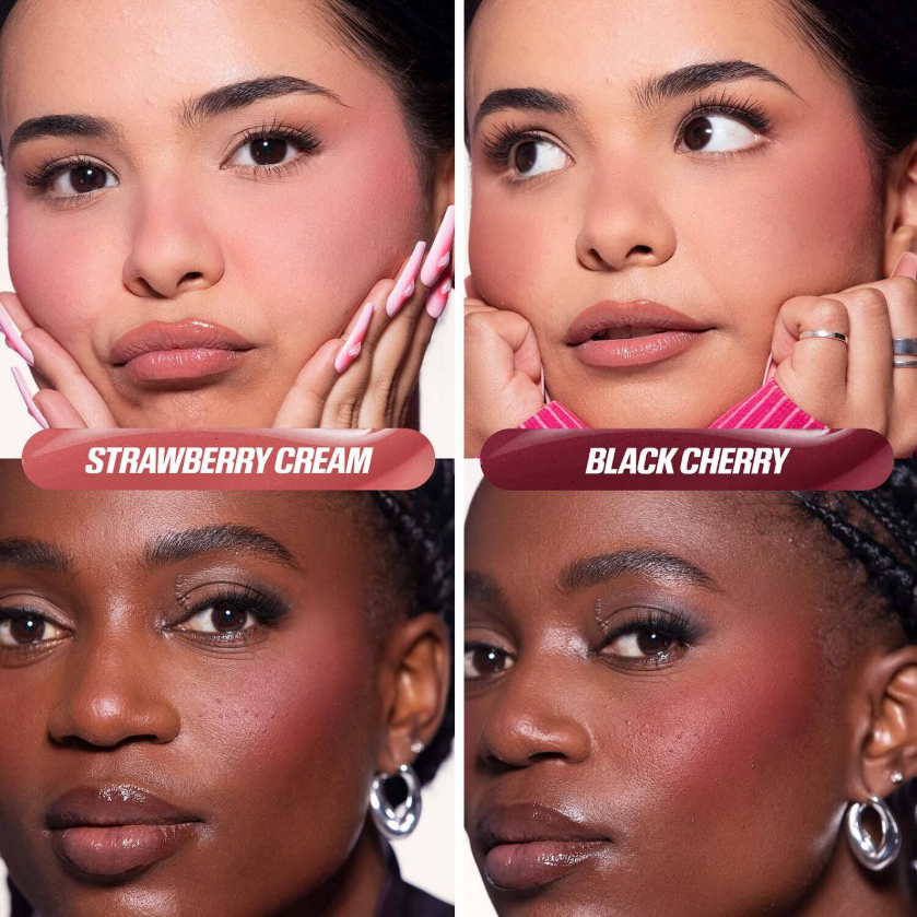 Huda Beauty Baby Blush Duo Cotton Candy and Peach Sorbet - Application