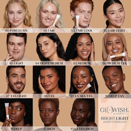 Huda Beauty GloWish Bright Light Sheer Concealer - Application